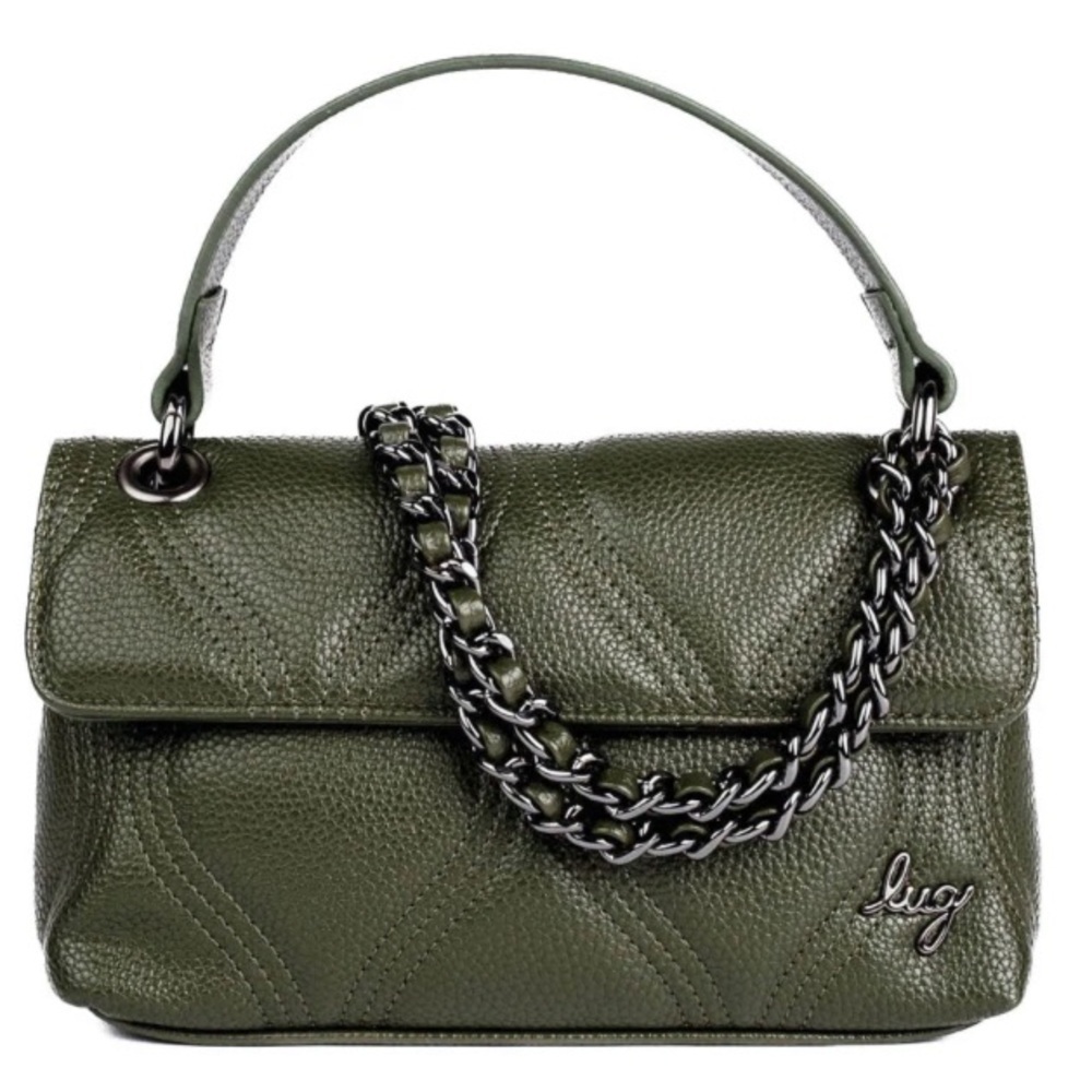 ✨ Lug Cadence Mini Classic crossbody bag in an olive green color